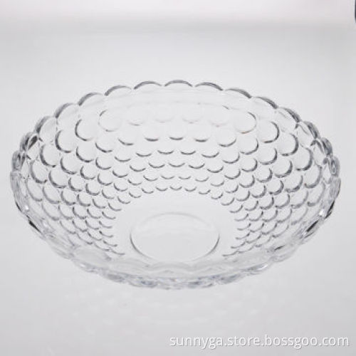 Glass plate, desert plate, glass dish, pattern decorated